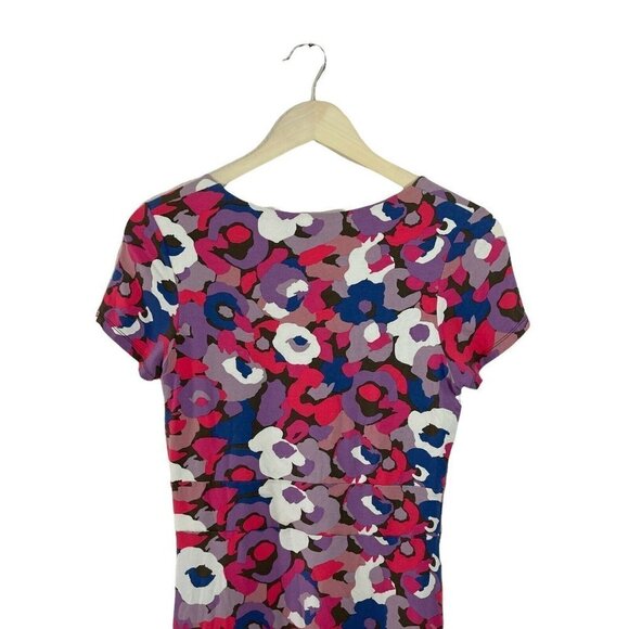 Boden 6 Jersey Dress Floral Stretch Short Sleeve Viscose Blend - Picture 10 of 10
